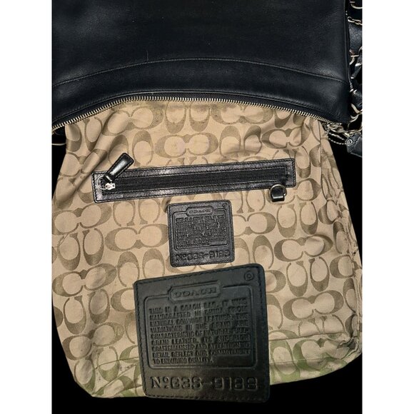 VTG Coach Legacy Slim Gallery Tote 9188 Black Leather Nickel Convertible Bag Y2K - Picture 8 of 8